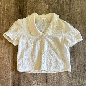 Eyelet white top